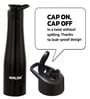 Tall Bell Single Wall 1 Ltr Black Stainless Steel Sipper