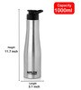 Tall Bell Single Wall 1 Ltr Silver Stainless Steel (Set of 2) Sipper