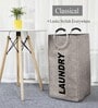 Beige Fabric  30L Laundry Hamper