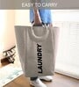 Beige Fabric  30L Laundry Hamper