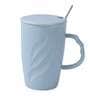 Tall 400ml Pastel Blue Ceramic (Set of 2) Coffee Mug with Lid