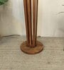 Tallboy Wooden Floor Lamp with Jute Shade & Brown Base