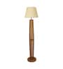 Tallboy Wooden Floor Lamp with Jute Shade & Brown Base