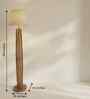 Tallboy Wooden Floor Lamp with Jute Shade & Brown Base