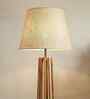 Tallboy Wooden Floor Lamp with Jute Shade & Brown Base