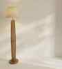 Tallboy Wooden Floor Lamp with Jute Shade & Brown Base