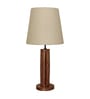 Tallboy Wooden Table Lamp with Jute  Shade & Brown Base