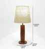 Tallboy Wooden Table Lamp with Jute  Shade & Brown Base