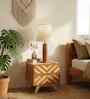 Tallboy Wooden Table Lamp with Jute  Shade & Brown Base