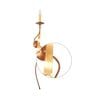 Tallega Metal and Glass Candle Wall Light (Brass)