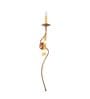 Tallega Metal and Glass Candle Wall Light (Brass)
