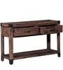Agnetha Solid Wood Console Table In Distress Finish