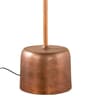 Tamara Handcrafted Gold Aluminium Floor Lamp with Printed Fabric Shade in Grey Color