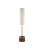 Tamara Handcrafted Gold Aluminium Floor Lamp with Printed Fabric Shade in White Color