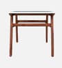 Tamarack Acacia Wood 4 Seater Dining Set In Natural Glazed Finish with Grey leatherette Tamarack Acacia Wood 4 Seater Dining Set In Natural Glazed Finish with Grey leatherette
