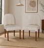Tamarack Acacia Wood Dining Chair in Natural Glazed finish with Off white Leatherette(Set of 2) Tamarack Acacia Wood Dining Chair in Natural Glazed finish with Off white Leatherette(Set of 2)