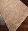 Tan Solid Jute 5 ft x 7 ft Hand Woven Carpet