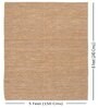 Tan Solid Jute 5 ft x 7 ft Hand Woven Carpet