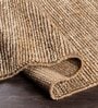 Tan Solid Jute 8 ft x 10 ft Hand Woven Carpet