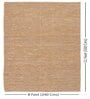 Tan Solid Jute 8 ft x 10 ft Hand Woven Carpet