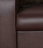 Tanaka Leatherette 1 Seater Sofa In Chocolate Brown Colour
