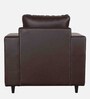 Tanaka Leatherette 1 Seater Sofa In Chocolate Brown Colour