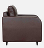 Tanaka Leatherette 1 Seater Sofa In Chocolate Brown Colour