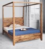 Tanera Poster Bed In Teak Finish