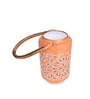 Tangerine Orange Metal Hanging Tea Light Holder
