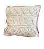 Ivory Tangle 100% Cotton 16x16 Inches Macrame Cushion Cover