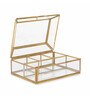 Copper Colored Brass & Glass Taniska Decorative Box