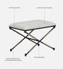 Tansu Metal Seating Stool In Black Colour