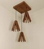 Taper Brown Solid Wood Cluster Hanging Lights