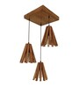 Taper Brown Solid Wood Cluster Hanging Lights