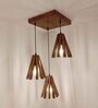 Taper Brown Solid Wood Cluster Hanging Lights