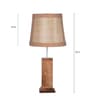 Tapered Saloni  Wood Base Table Lamp with Bamboo Shade (Brown & Beige)