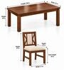 Tarang 6 Seater Dining Set In Provincial Teak Finish With Beige Colour Chair Tarang 6 Seater Dining Set In Provincial Teak Finish With Beige Colour Chair