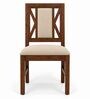 Tarang 6 Seater Dining Set In Provincial Teak Finish With Beige Colour Chair Tarang 6 Seater Dining Set In Provincial Teak Finish With Beige Colour Chair