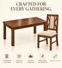 Tarang 6 Seater Dining Set In Provincial Teak Finish With Beige Colour Chair Tarang 6 Seater Dining Set In Provincial Teak Finish With Beige Colour Chair