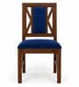 Tarang 6 Seater Dining Set In Provincial Teak Finish With Navy Blue Colour Chair Tarang 6 Seater Dining Set In Provincial Teak Finish With Navy Blue Colour Chair