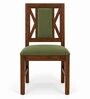 Tarang 6 Seater Dining Set In Provincial Teak Finish With Olive Green Colour Chair Tarang 6 Seater Dining Set In Provincial Teak Finish With Olive Green Colour Chair