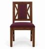 Tarang 6 Seater Dining Set In Provincial Teak Finish With Plum Colour Chair Tarang 6 Seater Dining Set In Provincial Teak Finish With Plum Colour Chair