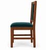 Tarang 6 Seater Dining Set In Provincial Teak Finish With Teal Green Colour Chair Tarang 6 Seater Dining Set In Provincial Teak Finish With Teal Green Colour Chair