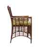 Taree Wicker Table And Chair Set In Brown Dual Tone Finish