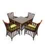 Taree Wicker Table And Chair Set In Brown Dual Tone Finish
