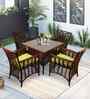 Taree Wicker Table And Chair Set In Brown Dual Tone Finish
