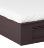 Taro King Size Bed in Walnut Finish with Hydraulic Storage