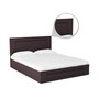 Taro Queen Size Bed in Wenge Finish with Hydraulic Storage