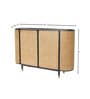 Taru Cane Storage Cabinet in Black Finish