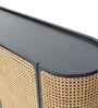 Taru Cane Storage Cabinet in Black Finish